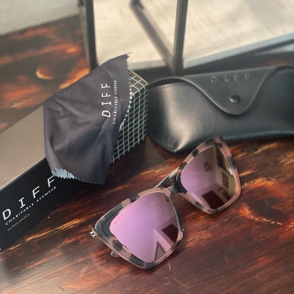 DIFF Becky II Polarized Mirrored Sunglasses - Picture 1 of 7